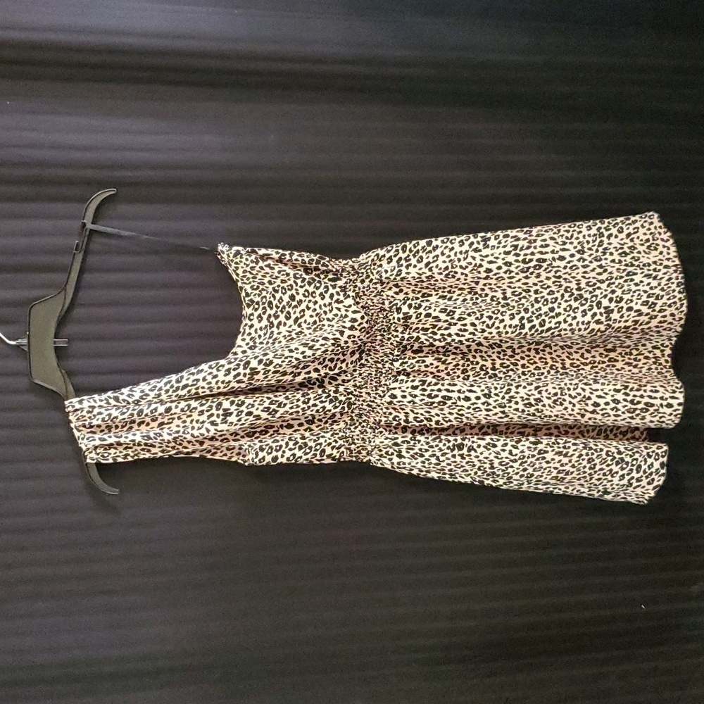 Kardashian Kollection One Shoulder Leopard Dress Size XL